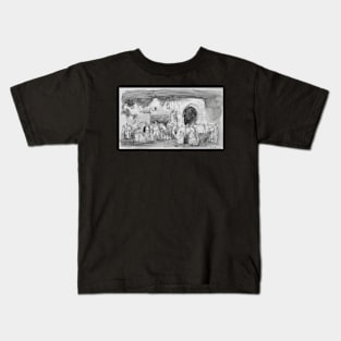 Gathering (after an old painting) Kids T-Shirt